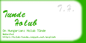 tunde holub business card